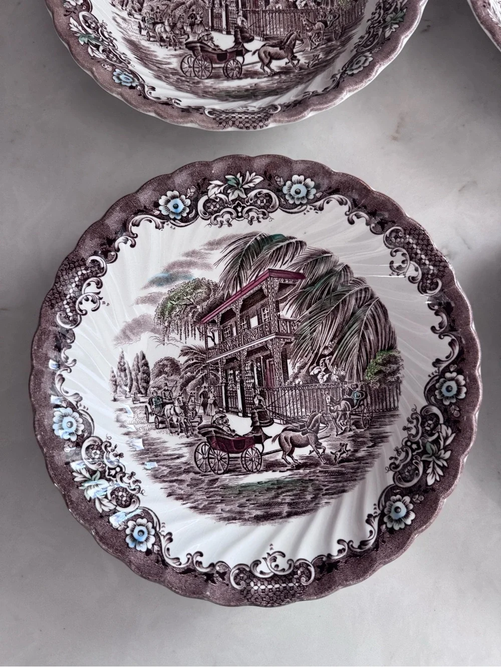 Vintage Johnson Bros Heritage Hall England Soup&Cereal Bowl Set of 4